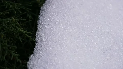 Macro, close up shot of snow flake. Winter concept, frost, freeze time. Macro Stock Footage 172430063
