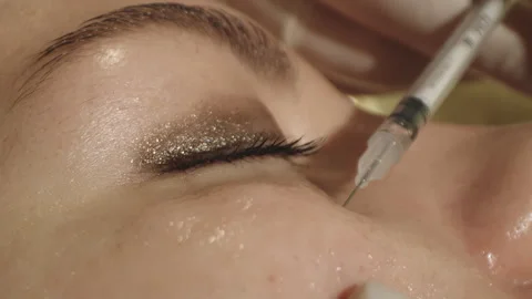 Macro Close-Up of Skin Injection Stock Footage 317498064