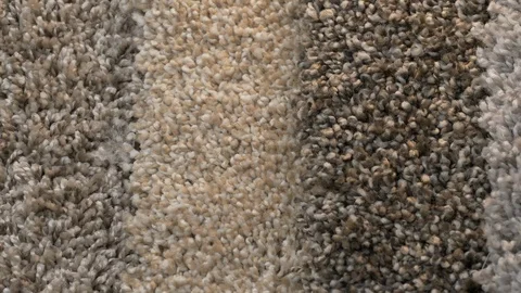 Macro close up soft beige brown gray carpet rug texture, samples Stock Footage 123060988