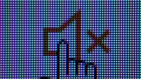 Macro Close-Up of Sound Enable and Disable Icon on LCD Screen Видео 334667584