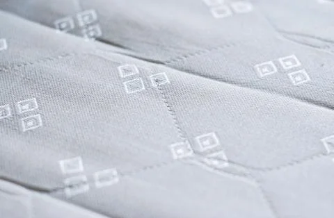 Macro close up textile structure of a bedding mattress Stock Photos
