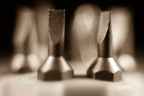 Macro close up tools screwdriver Stock Photos