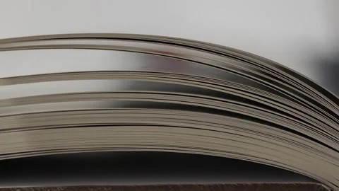 Macro Close-Up of Turning Book Pages Stock Footage 334678212