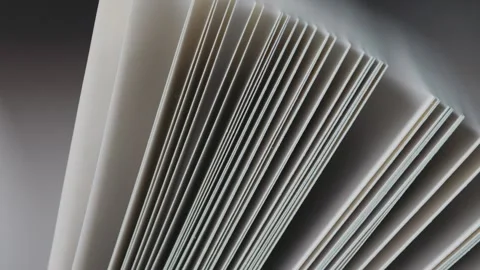 Macro Close-Up of Turning Book Pages Stock Footage 334876893