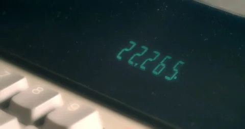 Macro Close ups of numeric additions on vintage Adding Machine Stock Footage 235394330