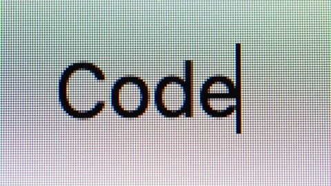A macro close-up of the word &amp;quot;codex&amp;quot; typed on a digital screen Stock Footage 335702440