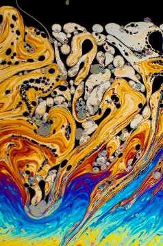 Macro closeup bubble solution Stock Photos