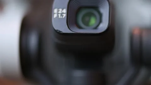 Macro closeup of a digital camera mounted on a drone. Stock Footage 231379116