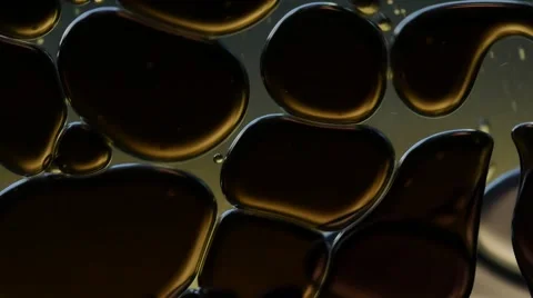 Macro closeup of an elements in water or oil, abstract background. 4K UHD Vídeo Stock 63316837