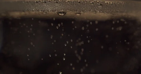 Macro closeup of fizzy water Stock Footage 128019068