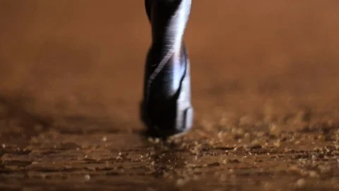 Macro closeup of a metal drilling Stock Footage 97849361