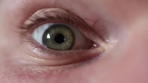 Macro closeup of a rare green eye Stock Footage 329586195