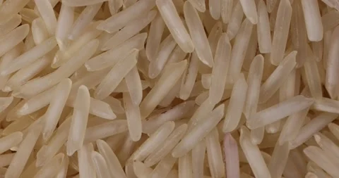 Macro closeup rotating long grain white rice Stock Footage 172922451