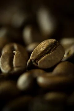 Macro coffee beans Stockfoto's