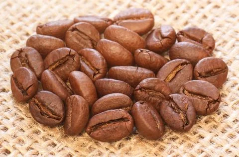 Macro of coffee beans Stock Photos