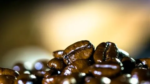 Macro of coffee seed roasted Foto stock
