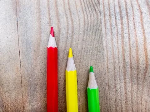 Macro of colored pencils Stock Photos