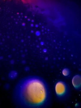 Macro colorful soap bubbles gradient abstract background blue pink Stock Photos
