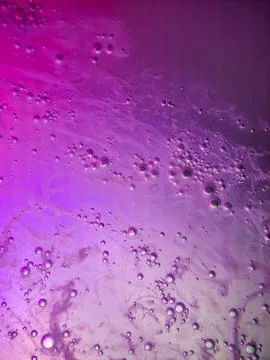 Macro colorful soap bubbles gradient abstract background blue pink Stock Photos
