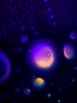 Macro colorful soap bubbles gradient abstract background blue pink Stock Photos
