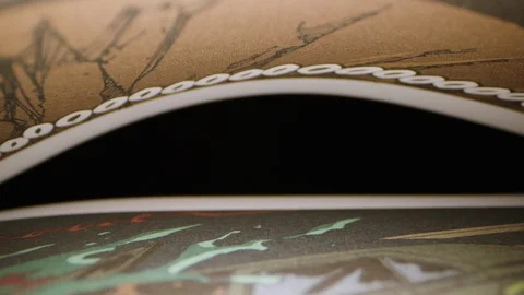 Macro Comic Book Pages 04 Stock-Footage 128188842