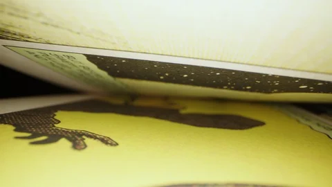 Macro Comic Book Pages 05 Stock-Footage 128189074