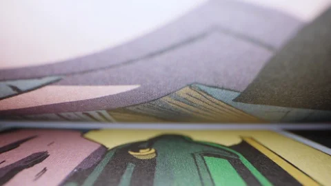 Macro Comic Book Pages 12 Stock-Footage 128189752