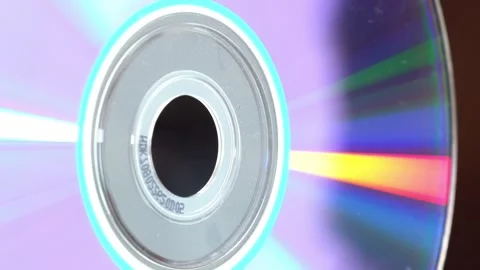 Macro Of Compact Disc (CD) - Digital Optical Disc Data Storage. Stock Footage 319641748