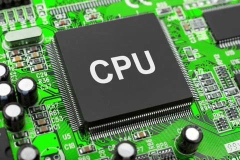 Macro of computer chip Stock Photos