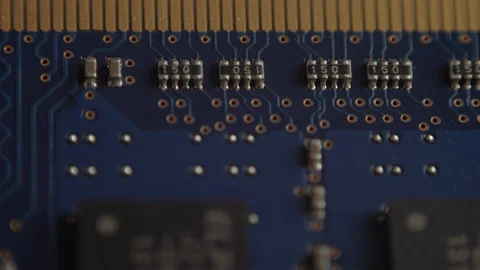 Macro of Computer Memory Ram. Stock Footage 88150895
