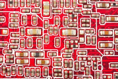 Macro of computer motherboard Macro of computer motherboard, Use for textu... Stock-Fotos