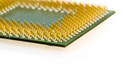 Macro of computer processor isolated macro of computer processor isolated ... 库存照片