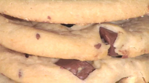 Macro cookie stack loop- HD  Stock Footage 370735