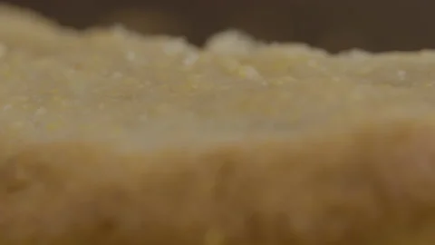 Macro cornbread rotating isolated Stock Footage 146201604