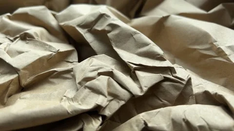 Macro Crumpled Paper Background, Slider Shot Stock Footage 250974958