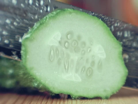 Macro cucumber. Stock Footage 80244493