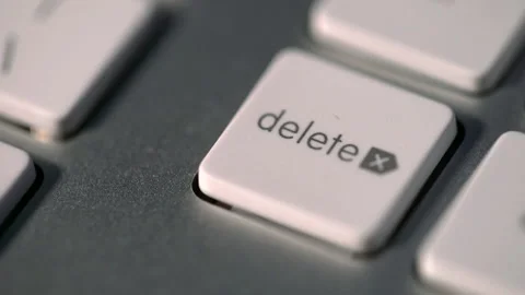 Macro delete button computer keyboard Stock Footage 161504174