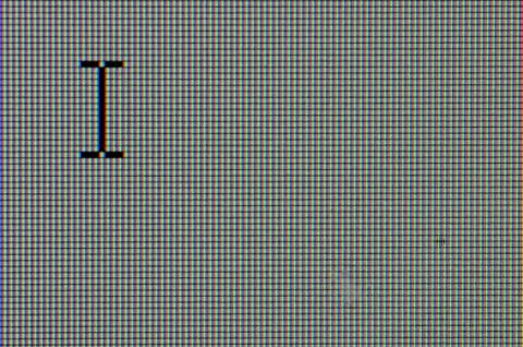 Macro detail of computer text cursor on the RGB screen Stock Photos