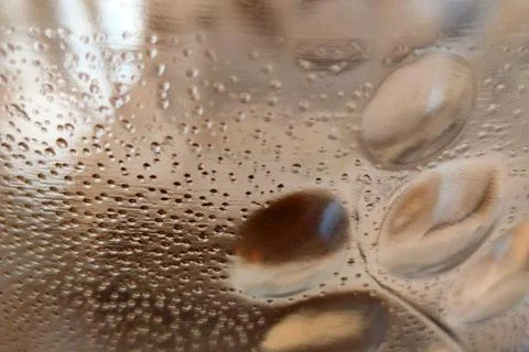 Macro detail of embossed pattern on brown pressed glass Stock Photos