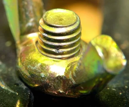 Macro detail of screw thread Stock Photos