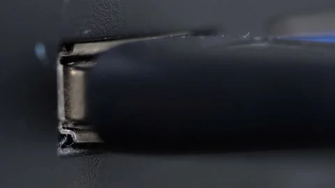 Macro detail of USB plugged to computer case Stock Footage 133592430