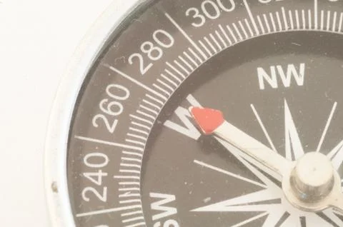 Macro details of compass in studio Stock Photos