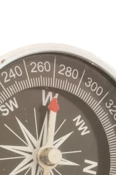 Macro details of compass in studio Foto stock
