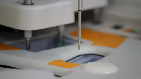 Macro device for blood analysis Stock-Footage 63763383