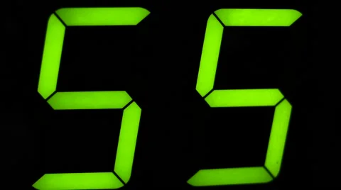 Macro digital watch counter timer. Green digit 스톡 동영상 66569604