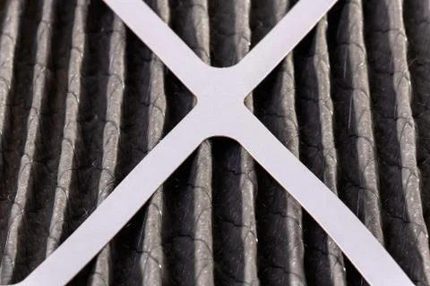 Macro of Dirty Air Filter Stock Photos