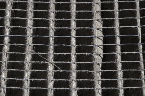Macro of Dirty Air Filter Stock Photos