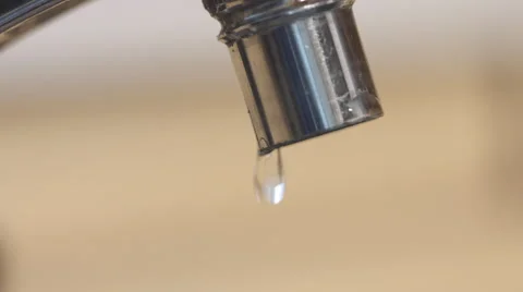 Macro Dripping Faucet Head Stock Footage 61708709