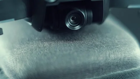 Macro Drone Camera Lens on a stabilizer and sensors, hyper close up, Video stock 291767813