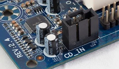 Macro electronic circuit Stock Photos